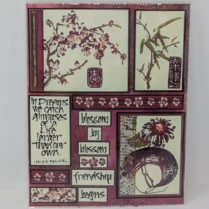 Penny Black Stickers Stickeroos Unfolding Helen Keller Blossoms Asian